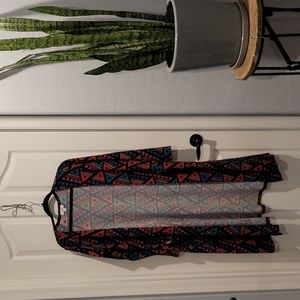 Geometric Long Sleeve Open Cardigan LuLaRoe Sarah M